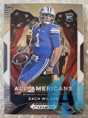 2021 Panini Prizm Draft Picks Zach Wilson All Americans RC Rookie NY Jets #182